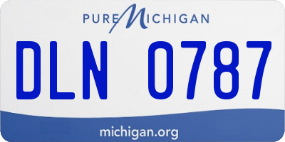 MI license plate DLN0787