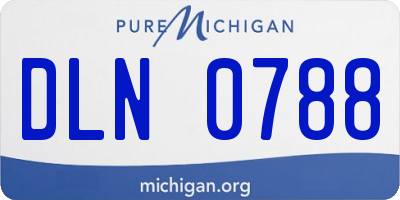 MI license plate DLN0788