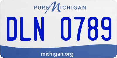 MI license plate DLN0789