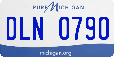 MI license plate DLN0790