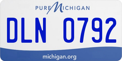 MI license plate DLN0792
