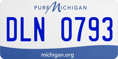 MI license plate DLN0793