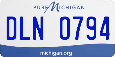 MI license plate DLN0794