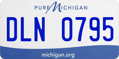 MI license plate DLN0795