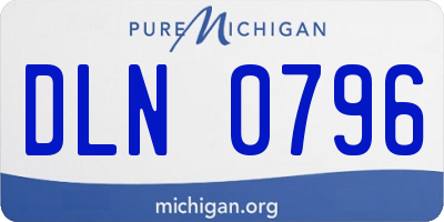 MI license plate DLN0796