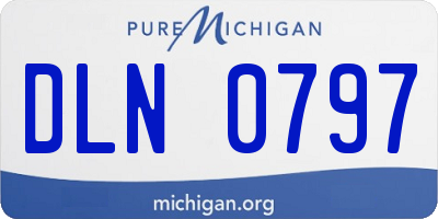 MI license plate DLN0797