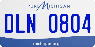 MI license plate DLN0804