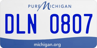 MI license plate DLN0807