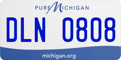 MI license plate DLN0808