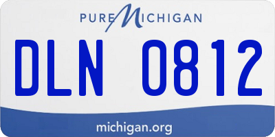 MI license plate DLN0812
