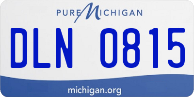 MI license plate DLN0815