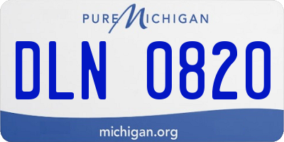 MI license plate DLN0820