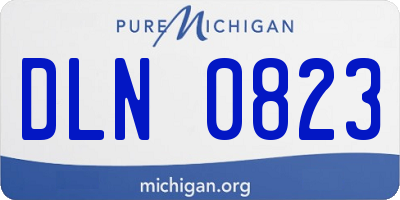 MI license plate DLN0823