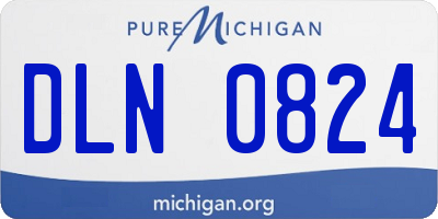 MI license plate DLN0824