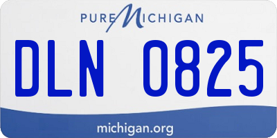 MI license plate DLN0825