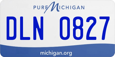 MI license plate DLN0827