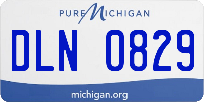 MI license plate DLN0829