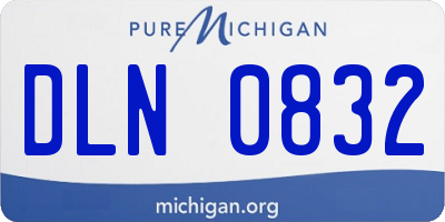 MI license plate DLN0832