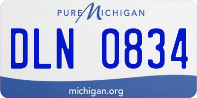 MI license plate DLN0834