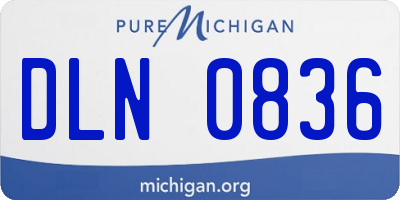 MI license plate DLN0836