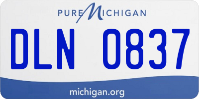 MI license plate DLN0837
