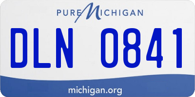 MI license plate DLN0841