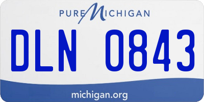 MI license plate DLN0843