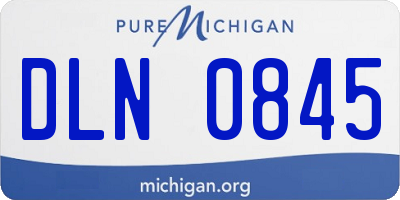 MI license plate DLN0845