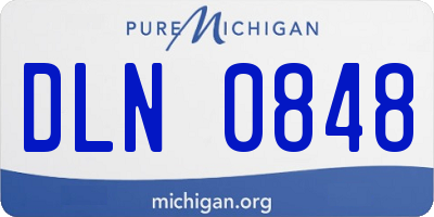 MI license plate DLN0848