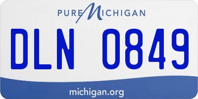MI license plate DLN0849