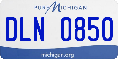 MI license plate DLN0850