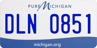 MI license plate DLN0851