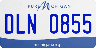 MI license plate DLN0855
