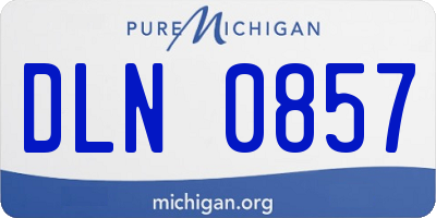 MI license plate DLN0857