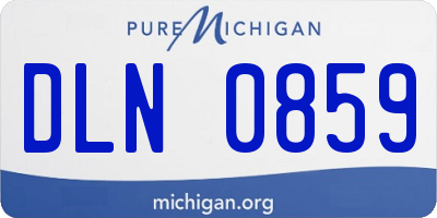 MI license plate DLN0859