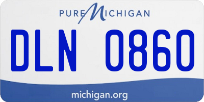 MI license plate DLN0860
