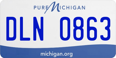MI license plate DLN0863