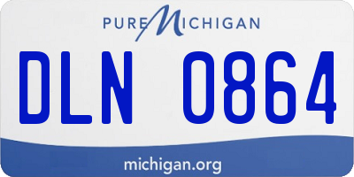 MI license plate DLN0864