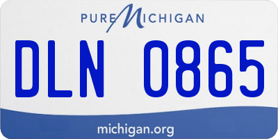 MI license plate DLN0865