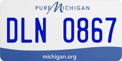 MI license plate DLN0867