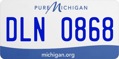 MI license plate DLN0868