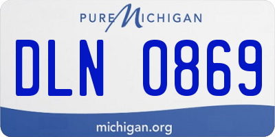 MI license plate DLN0869