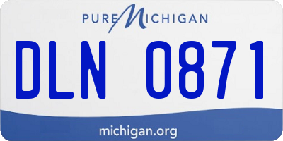 MI license plate DLN0871