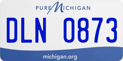 MI license plate DLN0873