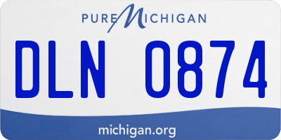 MI license plate DLN0874