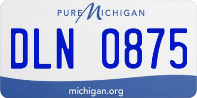 MI license plate DLN0875