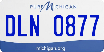MI license plate DLN0877