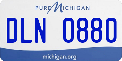 MI license plate DLN0880