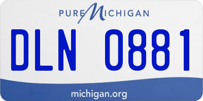 MI license plate DLN0881