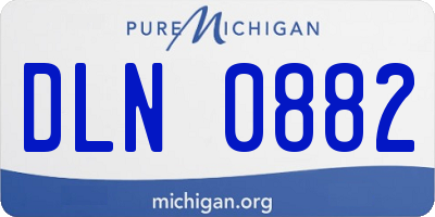 MI license plate DLN0882